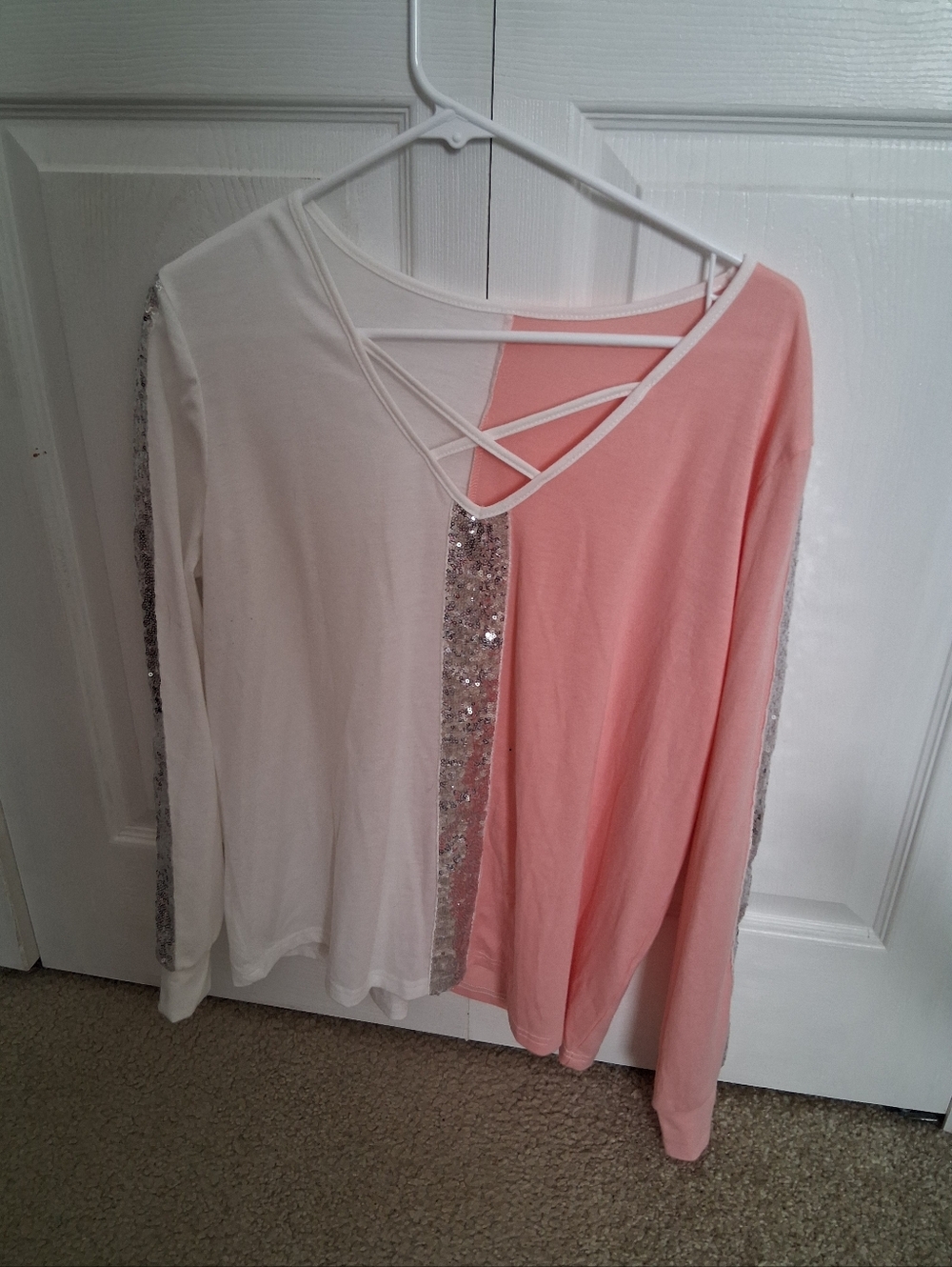 Women's unbranded sequin long sleeve blouse